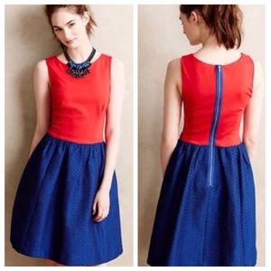 Anthropologie Plenty by Tracy Reese Dress Red Blue